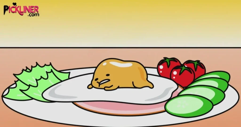 Playful Gudetama Pickup Lines