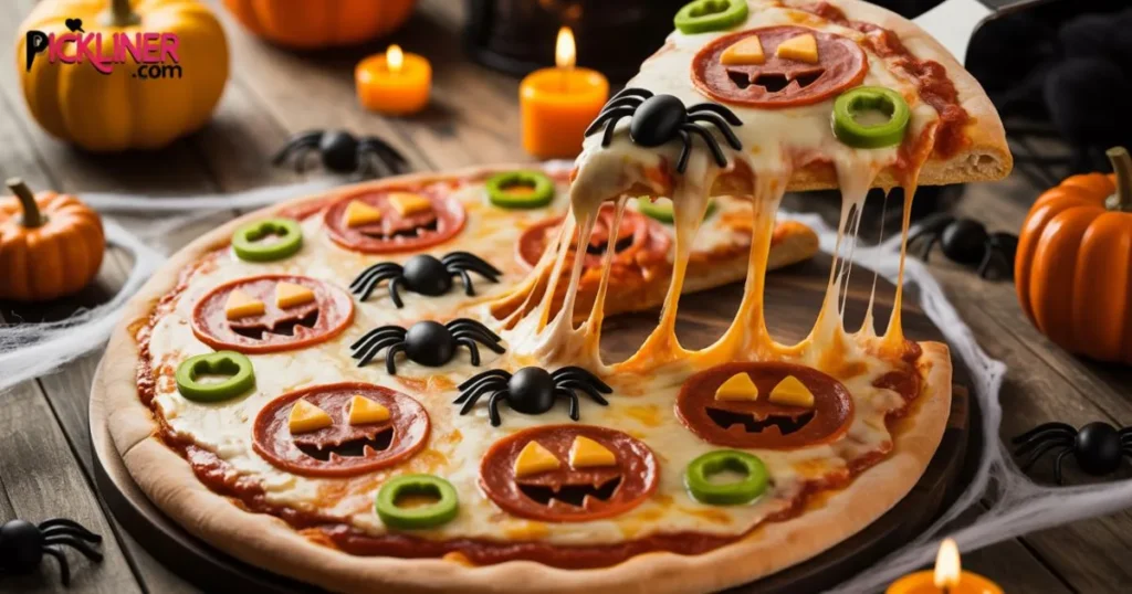 Cheesy Halloween Pizza Pick-Up Lines