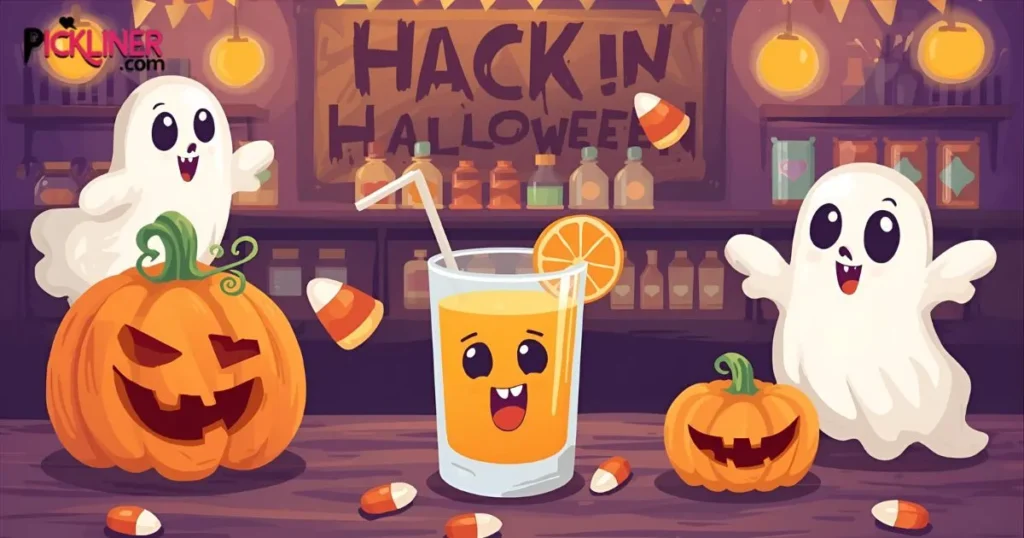 Funny Halloween Drink Pick-Up Lines