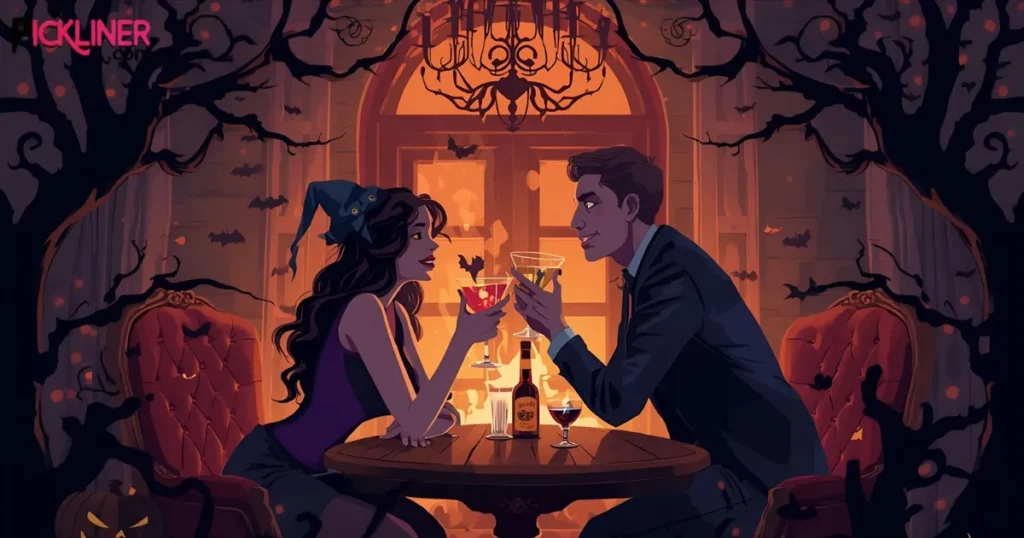 Romantic Halloween Drink Pickup Lines